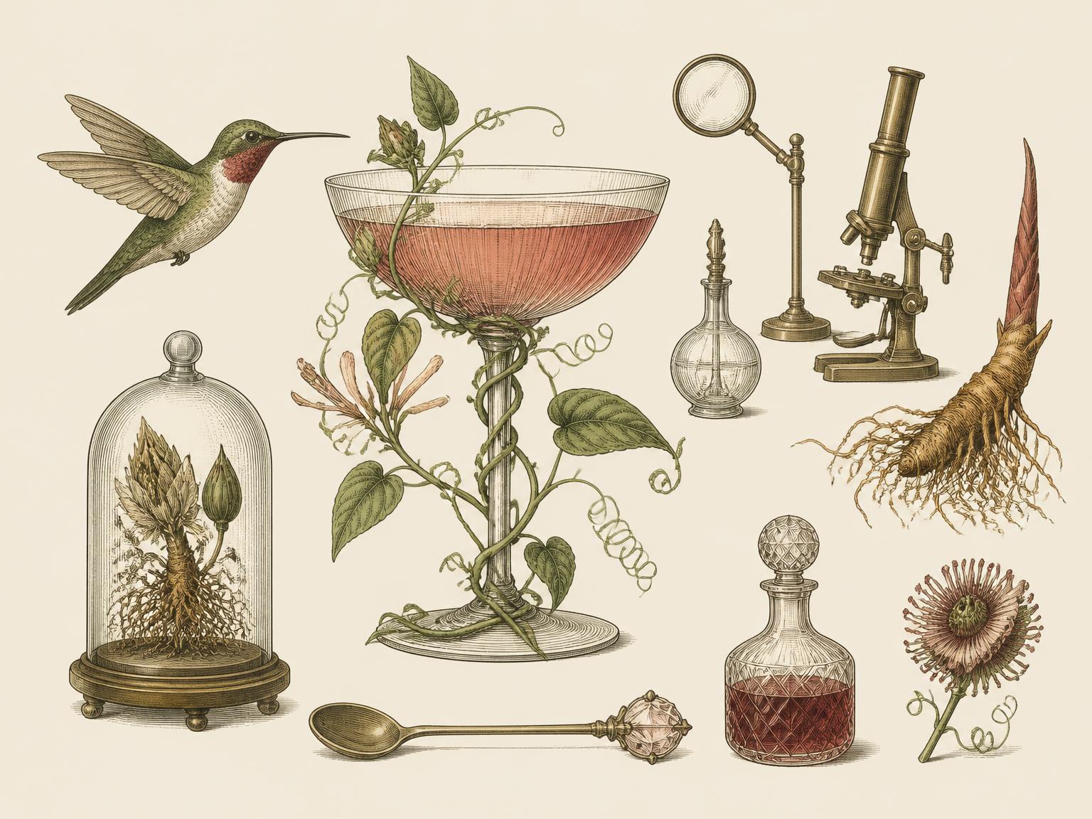 A Victorian cabinet of botanical drinking curiosities