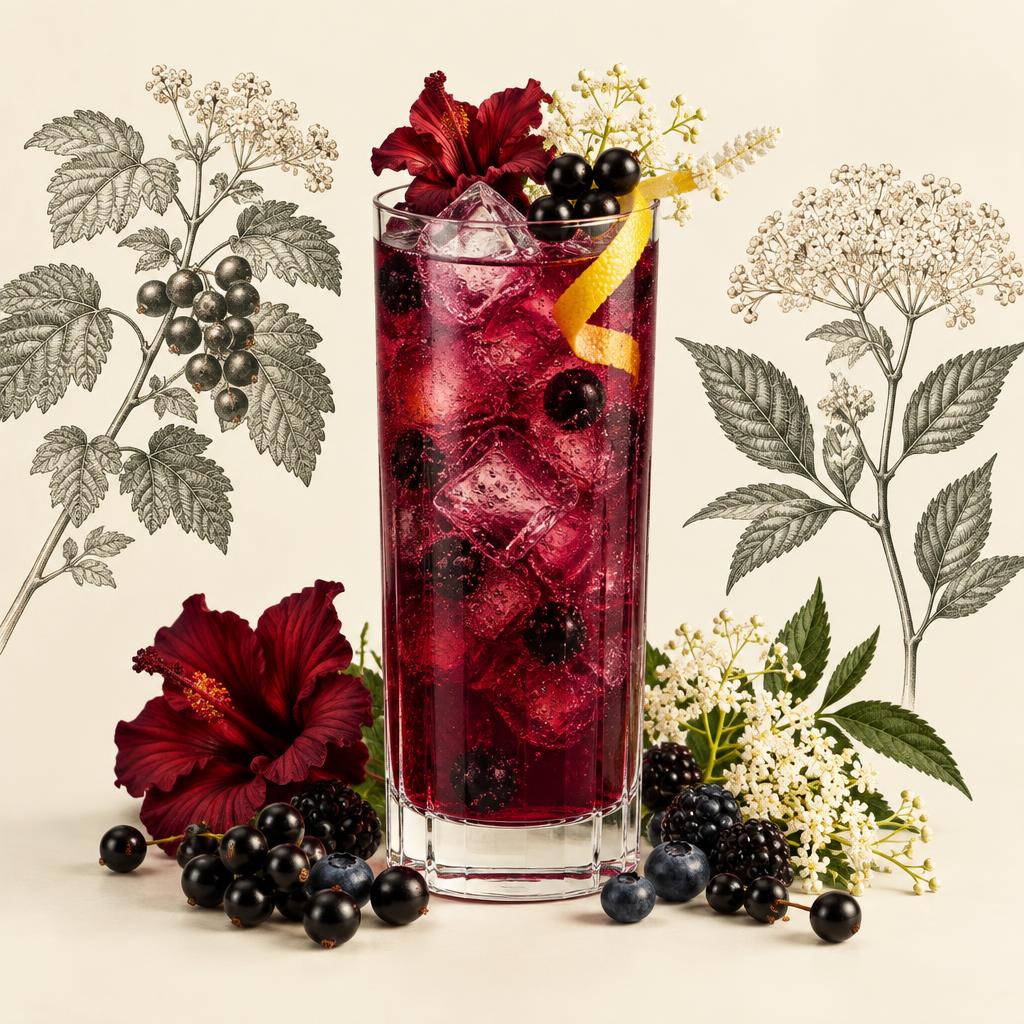 Electric Berry & Elderflower cocktail