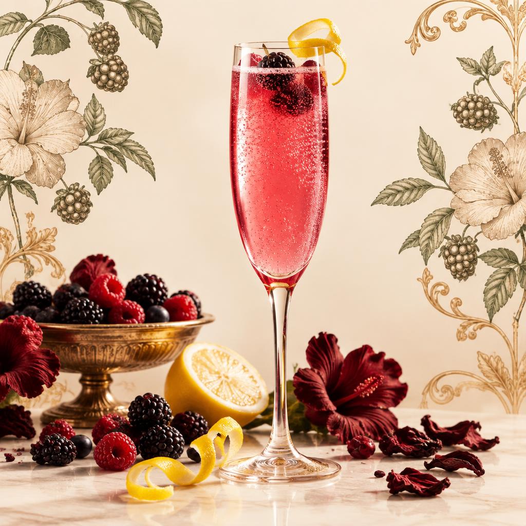 Electric Berry French 75 cocktail