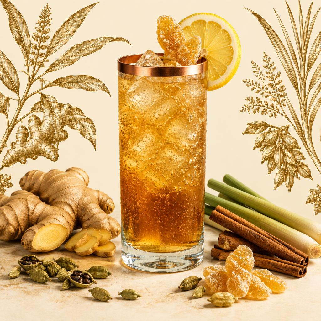 Golden Remedy & Ginger Beer cocktail