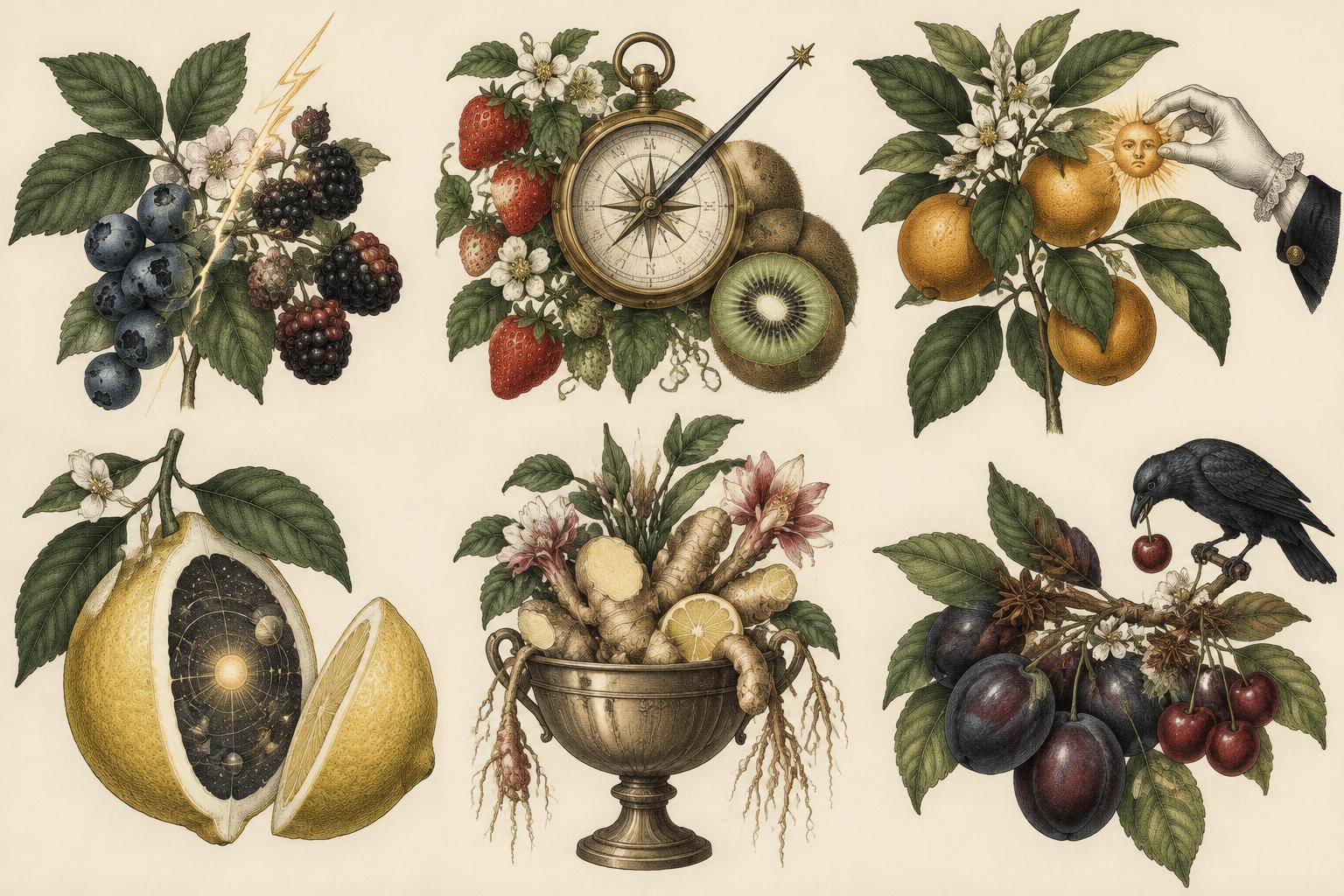 Electric Berry botanical specimen